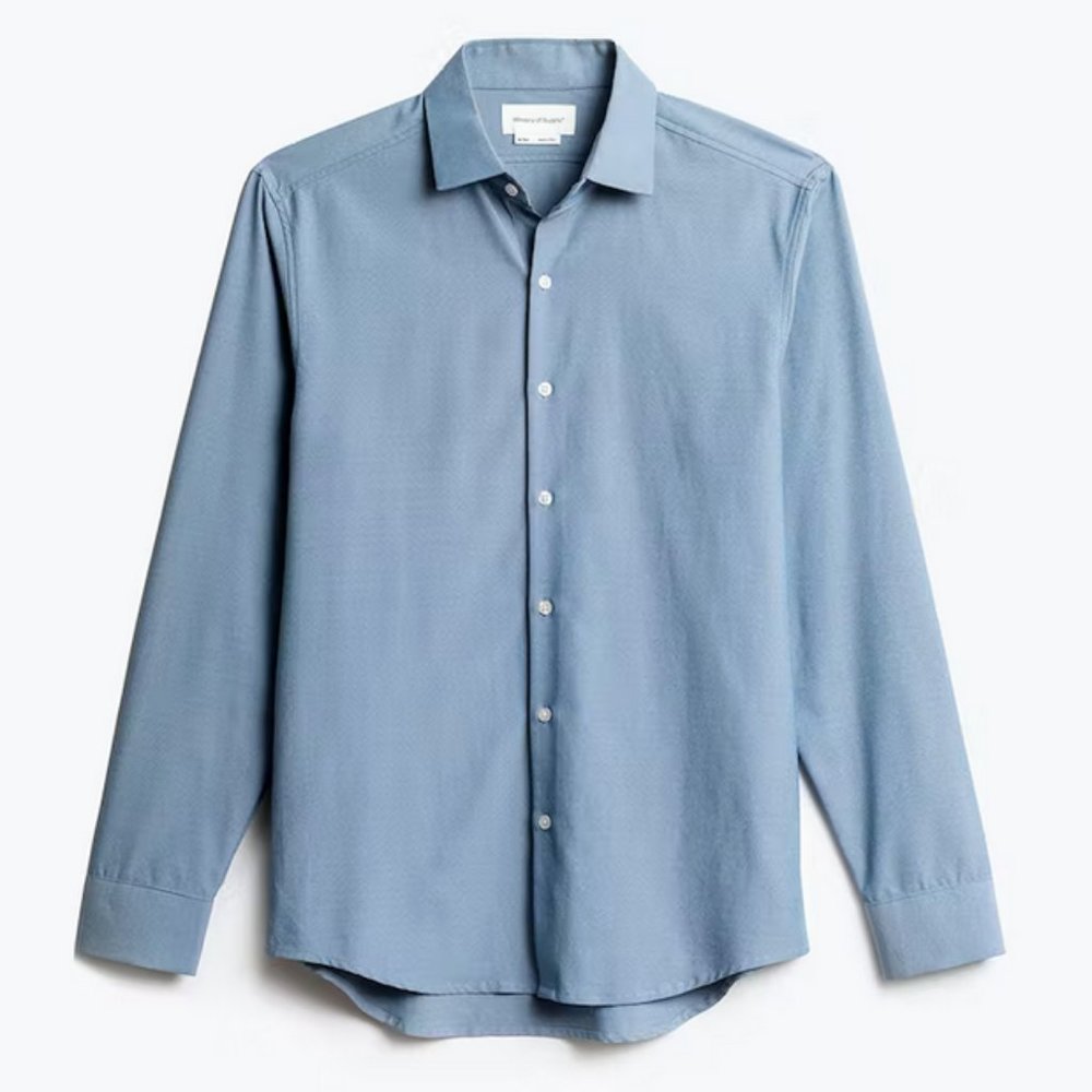 Ministry of Supply Men's Aero Zero Dress Shirt - Blue Oxford Medium Slim